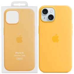 Apple iPhone 15 Silicone Case MagSafe - Radiant Yellow (Sunshine)