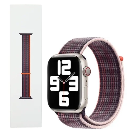 Pasek do Apple Watch  42/ 44/ 45/ 49 Ultra/ Ultra 2 Sport Loop - jagodowy (Elderberry)