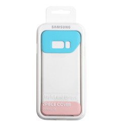 Samsung Galaxy S8 2Piece Cover phone case - blue and peach