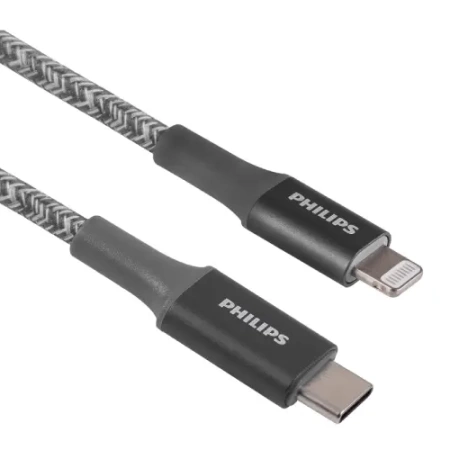 Philips USB-C to Lightning cable 1.8 m - gray