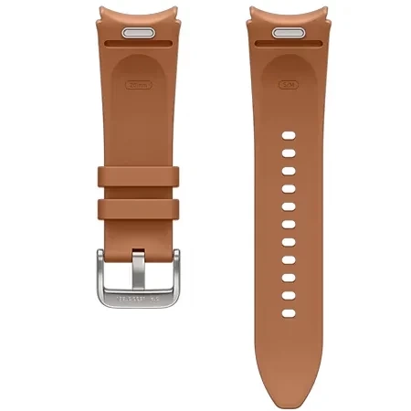 Strap for Samsung Galaxy Watch 4/ 4 Classic/ 5/ 5 Pro/ 6/ 6 Classic Hybrid Eco-Leather 20 mm S/M - brown (Camel)