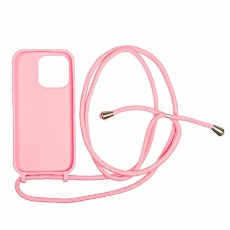 Apple iPhone 15 Pro Mobile Origin Lanyard Case silicone phone case - pink