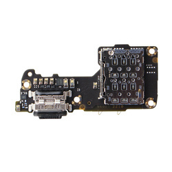 Xiaomi 12 board with USB-C charging connector, SIM card reader and microphone