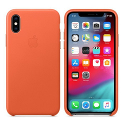 Apple iPhone XS Leather Case - orange (Sunset) [OUTLET]