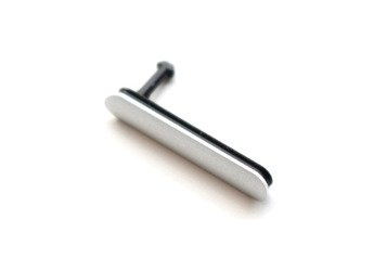 Sony Xperia Z3 zaślepka złącza ładowania USB - biała/ srebrna