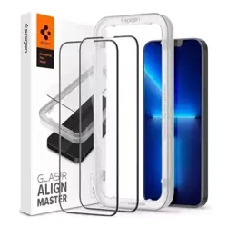 Spigen Glas tempered glass.TR ALIGN MASTER for Apple iPhone 12/ 12 Pro - black (2 pieces)