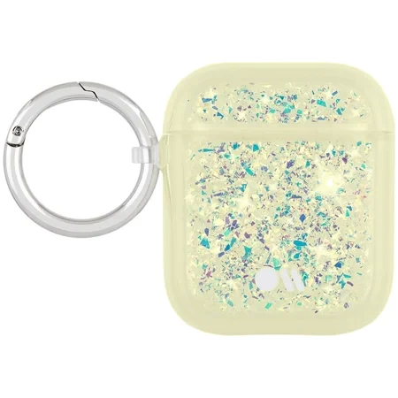 Silikonowe etui na Apple Airpods gen. 1/ gen. 2 Case Mate Twinkle - transparentne złote