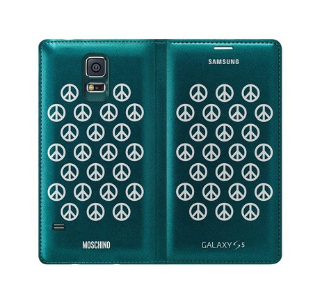 Samsung Galaxy S5/ S5 neo Flip Wallet phone case - green with pacifiers