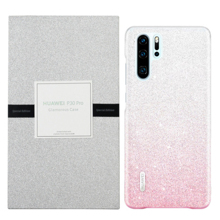 Huawei P30 Pro silicone case Glamorous Case 51993185 - transparent with crystals (Pearl Pink)