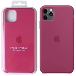 Apple iPhone 11 Pro Max Silicone Case - Pink (Pomegranate)