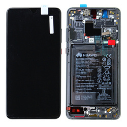 Huawei Mate 20 LCD display with bezel and battery - black
