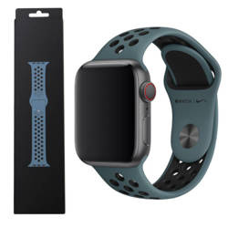 Apple Watch 1/ 2/ 3/ 4/ 5/ 6/ 7 Series 38/ 40/ 41mm Nike Sport Band MTMU2ZM/A - Turquoise/Black (Celestial Teal/Black)