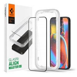 Tempered glass for Apple iPhone 13/ 13 Pro/ 14 Spigen Glas.TR ALIGN MASTER AGL03725 - black