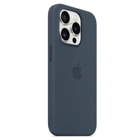 Apple iPhone 15 Pro Silicone Case MagSafe - Navy Blue (Storm Blue)