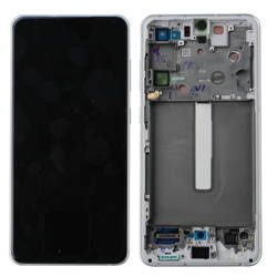Wyświetlacz LCD do Samsung Galaxy S21 FE 5G oryginalny - biały