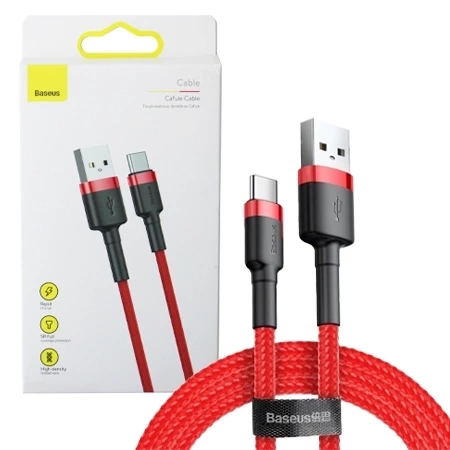 USB-A to USB-C Baseus Cafule 3A cable - red 0.5 m 