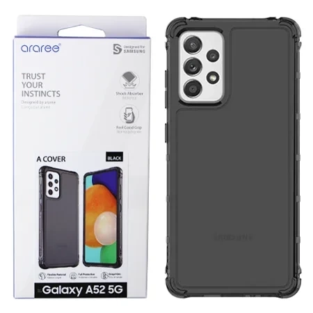 Silicone case for Samsung Galaxy A52 5G Araree A Cover phone - black