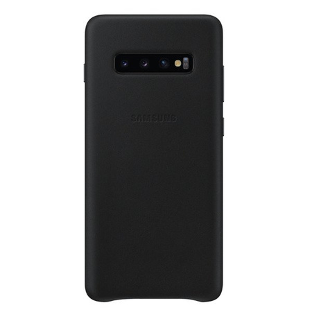 Samsung Galaxy S10 Plus Leather Cover phone case - black [OUTLET]