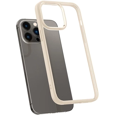 Spigen Crystal Hybrid case for Apple iPhone 14 Pro Max - transparent with beige frame