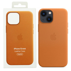 Apple iPhone 13 mini leather case Leather Case MagSafe MM0D3ZM/A - dark orange (Golden Brown)