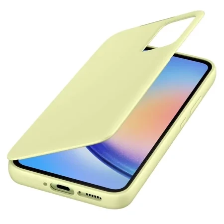 Etui na telefon Samsung Galaxy A34 5G Smart View Wallet Case - limonkowe (Lime)