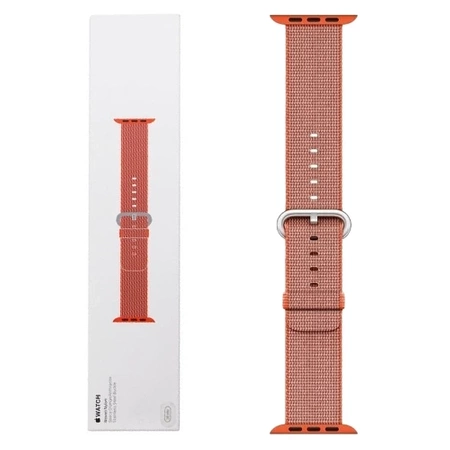 Apple Watch 38/ 40/ 41 mm Strap Woven Nylon- Orange (Orange/ Anthracite)