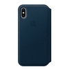 Apple iPhone X Leather Folio Case - Blue (Cosmos Blue)