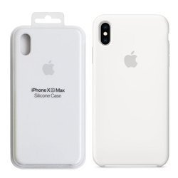 Apple iPhone XS Max etui silikonowe MRWF2ZM/A - białe (White)