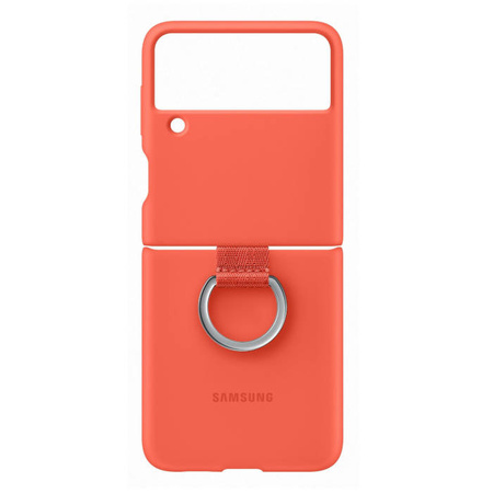 Samsung Galaxy Z Flip3 5G case Silicone Cover with Ring EF-PF711TPEGWW - coral