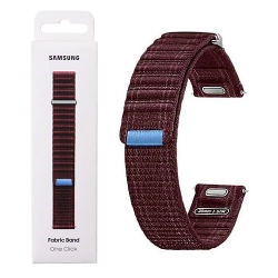Pasek do Samsung Galaxy Watch 4/ 4 Classic/ 5/ 5 Pro/ 6/ 6 Classic/ 7 Fabric Band One Click 20 mm S/M - burgundowy (Wine)