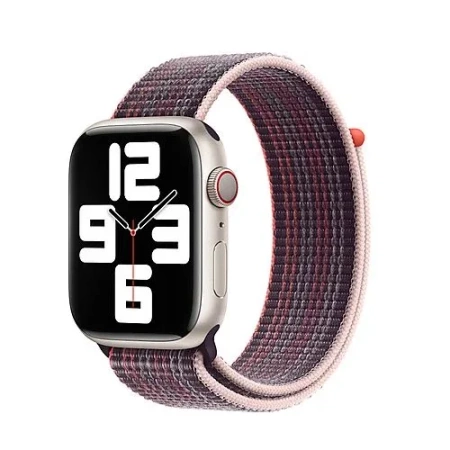 Pasek do Apple Watch  42/ 44/ 45/ 49 Ultra/ Ultra 2 Sport Loop - jagodowy (Elderberry)