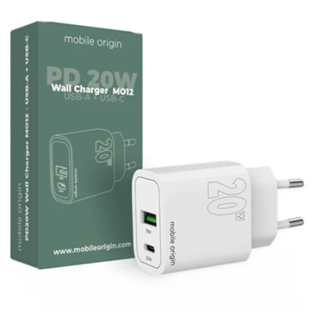 Ładowarka sieciowa Mobile Origin Wall Charger MO12 20W - biała