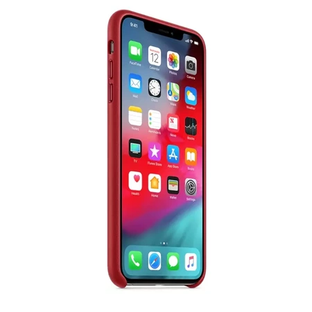 Apple Leather Case for iPhone XS Max - Red (Red)