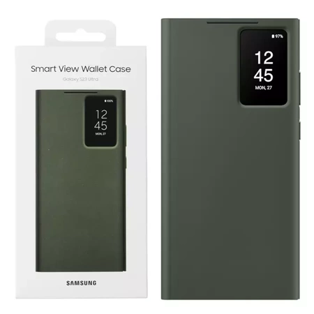 Samsung Smart View Wallet Case for Galaxy S23 Ultra - green