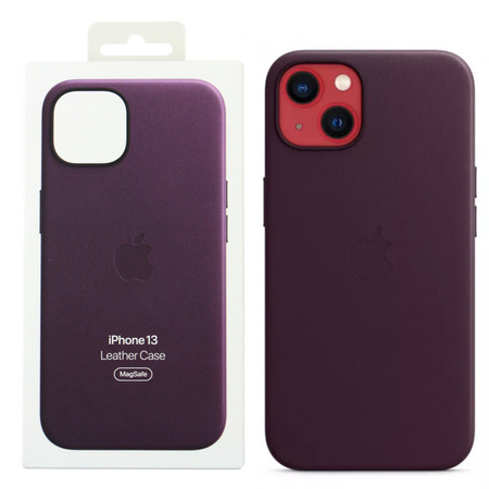 Apple iPhone 13 Leather Case MagSafe MM143ZM/A - purple (Dark Cherry)