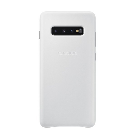 Leather case for Samsung Galaxy S10 Plus Leather Cover - white