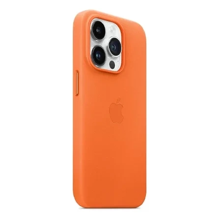 Apple iPhone 14 Pro Leather Case MagSafe - Orange (Orange)