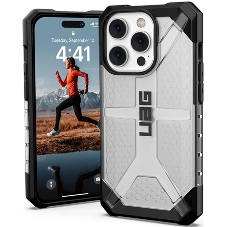 Case for Apple iPhone 14 Pro UAG Plasma - transparent with black frame (Ice)