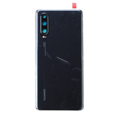 Huawei P30 battery flap with camera glass - black