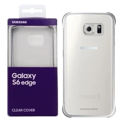 Samsung Galaxy S6 edge Clear Cover phone case - transparent with silver frame