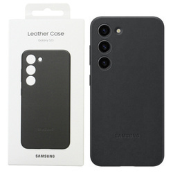 Etui na telefon Samsung Galaxy S23 Leather Case - czarne