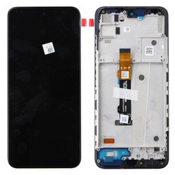 Oryginalny wyświetlacz LCD z ramką do Motorola Moto G71 - czarny