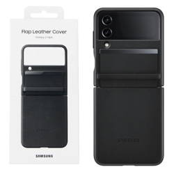 Samsung Galaxy Z Flip4 Flap Leather Cover phone case - black