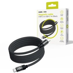 Kabel USB-C na USB-C Mobile Origin Magnetic Cable 60W - czarny 1m