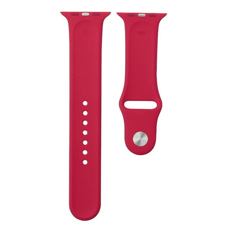 Apple Watch 1/ 2/ 3/ 4/ 5/ 6/ 7 Series 42/ 44/ 45 mm pasek Silicone Sport M/L MRGW2ZM/A - ciemnomalinowy (Red Raspberry)
