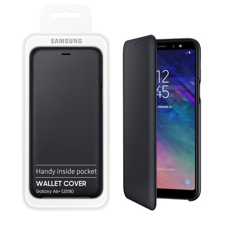 Etui na telefon Samsung Galaxy A6 Plus 2018 Wallet Cover - czarny