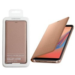 Samsung Galaxy A7 2018 etui Wallet Cover EF-WA750PFEGWW - złoty