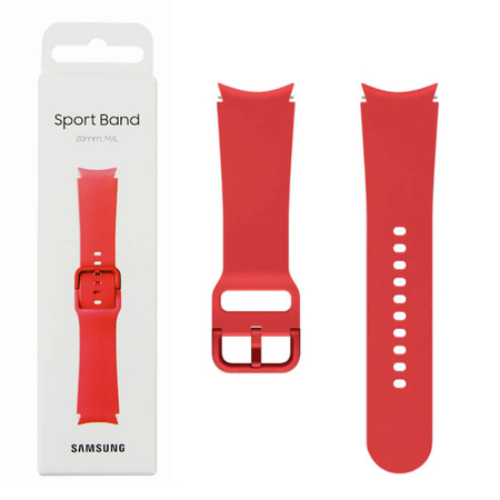 Strap for Samsung Galaxy Watch 4/ Watch 4 Classic 20 mm Sport Band M/L - red