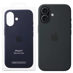 Silikonowe etui Apple iPhone 17 Silicone Case MagSafe Camera Control - czarne (Black)