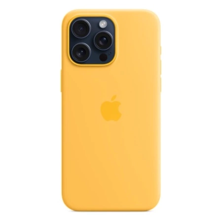 Silikonowe etui Apple iPhone 15 Pro Max Silicone Case MagSafe - promienny żółty (Sunshine)